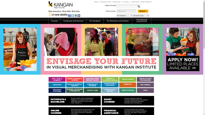 Kangan Institute education website