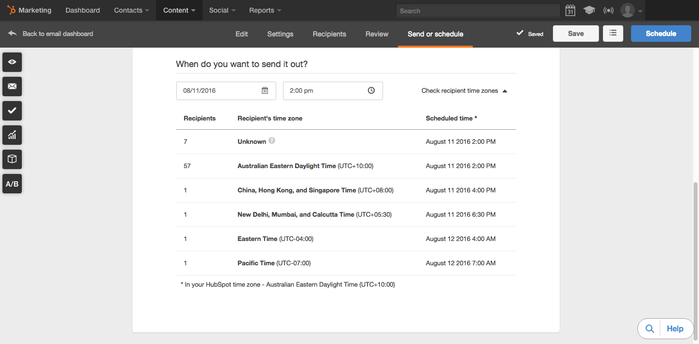 schedule email to send hubspot schedule email to send hubspot