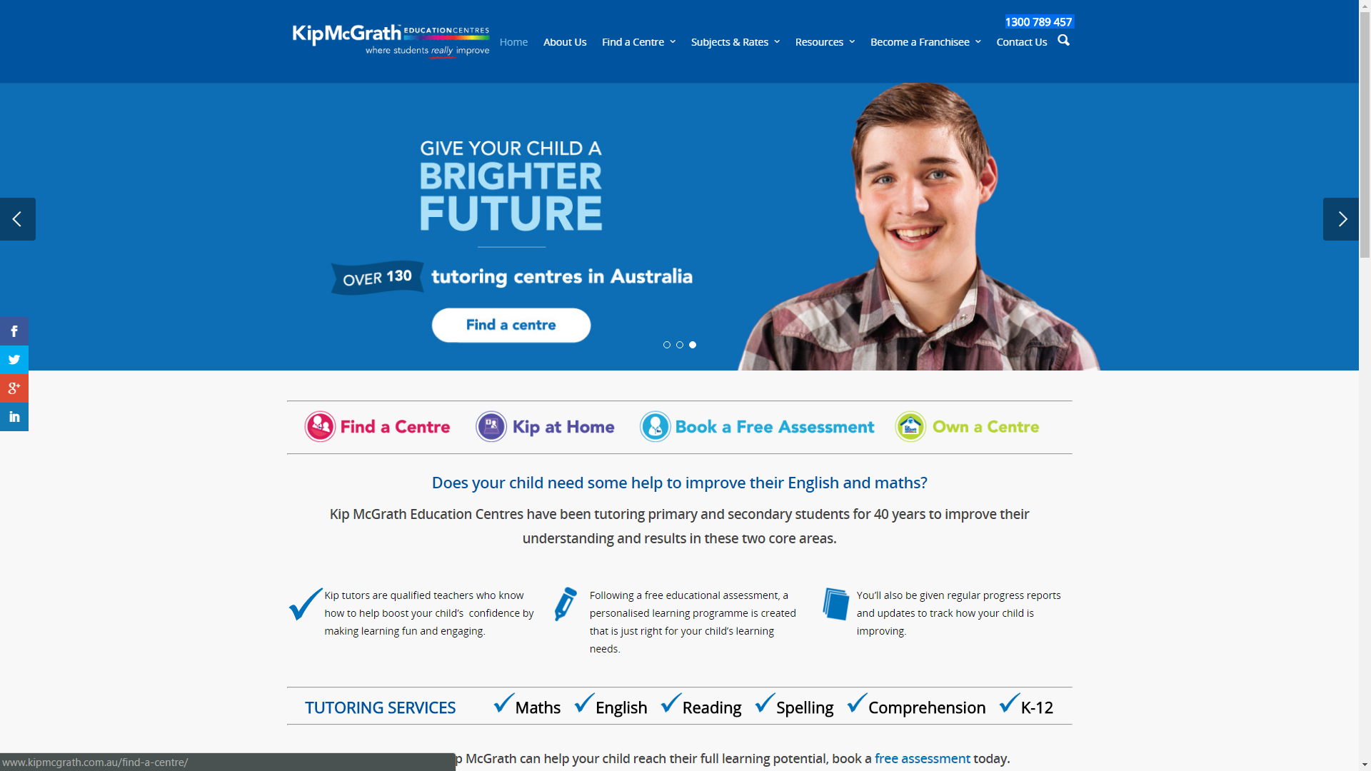 Kip McGrath education website